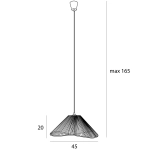 Lampa wisząca Amalfi I Black P0579 MaxLight