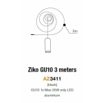 Moduł wiszący ZIKO GU10 3 AZ3411 AZZARDO