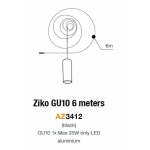 Moduł wiszący ZIKO GU10 6 AZ3412 AZZARDO