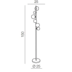 Lampa podłogowa Sybilla 6 floor (gold) AZ4408 AZZARDO