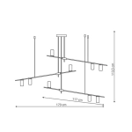kinkiecik.pl Alto plafon czarny LP-81008/3C BK 40cm 3xE14 Light Prestige