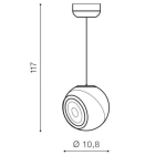 Skye pendant (black) AZ4521 LED 12W 950lm 3000K METAL AZZARDO