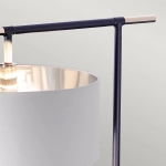 Lampa podłogowa Balance – 1 źródło światła – Czarna / Polerowany nikiel BALANCE-FL-BKPN Elstead Lighting