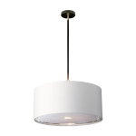 Lampa wisząca Balance – 1 źródło światła – Czarna / Polerowany nikiel BALANCE-P-BKPN Elstead Lighting