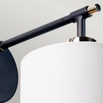 Kinkiet Balance – 1 źródło światła – Czarny / Polerowany nikiel BALANCE1-BKPN Elstead Lighting