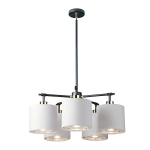 Żyrandol Balance – 5 źródeł światła – Czarny / Polerowany nikiel BALANCE5-BKPN Elstead Lighting