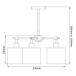 Żyrandol Balance – 5 źródeł światła – Czarny / Polerowany nikiel BALANCE5-BKPN Elstead Lighting