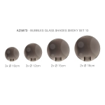 Komplet kloszy dymiony chrom 10 BUBBLES GLASS SHADES SET 10 SMOKY AZ5873 AZZARDO