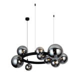 Komplet kloszy dymiony chrom 10 BUBBLES GLASS SHADES SET 10 SMOKY AZ5873 AZZARDO