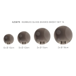 Komplet kloszy dymiony chrom 15 BUBBLES GLASS SHADES SET 15 SMOKY AZ5879 AZZARDO