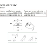 Bellatrix H0116 Oprawa Wpustowa Side Czarna - Bez Modułu Świetlnego Led H0112 MaxLight
