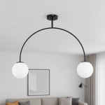 Lampa wisząca Bendo 2xE14 czarna 62514 ALFA