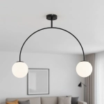 Lampa wisząca Bendo 2xE14 czarna 62514 ALFA