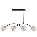 Lampa wisząca Bester 4xE14 czarny bursztyn 63402 ALFA
