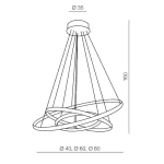 Lampa wisząca Brighton 3 (black) AZ4428 AZZARDO