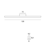 Kinkiet/Plafon Tampa 120cm 36W IP44 3000K C0243 MaxLight