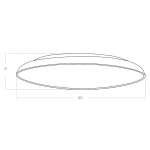 Lampa sufitowa CLARA CCT SWITCH DIMM AZ5806 LED 80W 3000-6000K biały AZZARDO