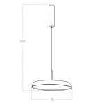 Lampa wisząca CLARA AZ5808 LED 12W 3000K szampańska AZZARDO