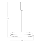 Lampa wisząca CLARA AZ5817 LED 50W CCT SWITCH DIMM biały AZZARDO