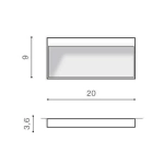 Casoria Slim (dark grey) AZ4368 LED 6W 450lm 3000K IP54 METAL ACRYL AZZARDO