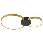 Plafon Condida LED czarny mat/złoty 641102-30 REALITY