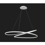 Lampa wisząca DOUBLE RING 60W biała + Pilot