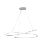 Lampa wisząca DOUBLE RING 60W biała + Pilot