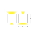 E109 OUTDOOR SCONCE LED 2X3W IP54 Zambelis Lights