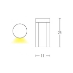 E133 OUTDOOR PILLAR LED 12W IP54 Zambelis Lights