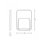 E187 OUTDOOR SCONCE LED 1,5W WHITE IP65 Zambelis Lights
