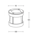 E189 OUTDOOR RECESSED LIGHT LED 1X6W IP67 Zambelis Lights
