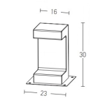 E191 OUTDOOR PILLAR LED 8W IP54 Zambelis Lights