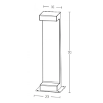 E192 OUTDOOR PILLAR LED 8W IP54 Zambelis Lights