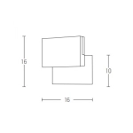 E199 OUTDOOR SCONCE LED 10W GRAPHITE IP65 Zambelis Lights