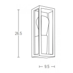 E201 OUTDOOR SCONCE 1XE27 BLACK IP65 Zambelis Lights