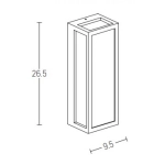 E202 OUTDOOR SCONCE LED 10W GRAPHITE IP65 Zambelis Lights