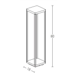 E204 OUTDOOR PILLAR LED 9W GRAPHITE IP54 Zambelis Lights