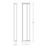 E208 OUTDOOR PILLAR LED 9W GRAPHITE IP54 Zambelis Lights