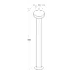 E249 OUTDOOR PILLAR 11W 3000K ALUMINUM GRAPHITE IP65 Zambelis Lights