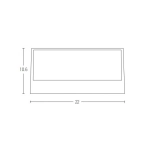 E262 LED UP DOWN WALL LIGHT 2X13.5W ALUMINIUM 3000K IP65 Zambelis Lights