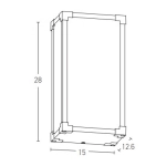 E263 LED WALL LAMP 12W ALUMINIUM 3000K BROWN IP65 Zambelis Lights