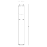 E277 OUTDOOR LAMPPOST 10W 3000K ALUMINIUM GRAPHITE IP54 Zambelis Lights