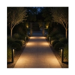 E297-27 OUTDOOR BOLLARD LED 9W 2700K ALUMINIUM SANDY BLACK Zambelis Lights