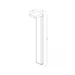 E297-27 OUTDOOR BOLLARD LED 9W 2700K ALUMINIUM SANDY BLACK Zambelis Lights