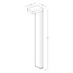 E297 OUTDOOR LAMPPOST 9W 3000K ALUMINIUM GRAPHITE IP54 Zambelis Lights