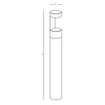 E298 OUTDOOR LAMPPOST 9W 3000K ALUMINIUM GRAPHITE IP54 Zambelis Lights
