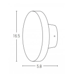 E305 OUTDOOR LED WALL LIGHT 8W 3000K ABS BLACK IP65 Zambelis Lights