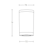E308 OUTDOOR CELING LAMP 1XGU10 ABS WHITE IP54 Zambelis Lights