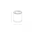 E340 OUTDOOR CEILING LIGHT LED 8W 3000K ALUMINIUM GRAPHITE IP65 Zambelis Lights