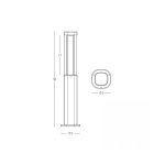 E355 OUTDOOR FLOOR LIGHT LED 7W 3000K ALUMINIUM GRAPHITE IP54 Zambelis Lights